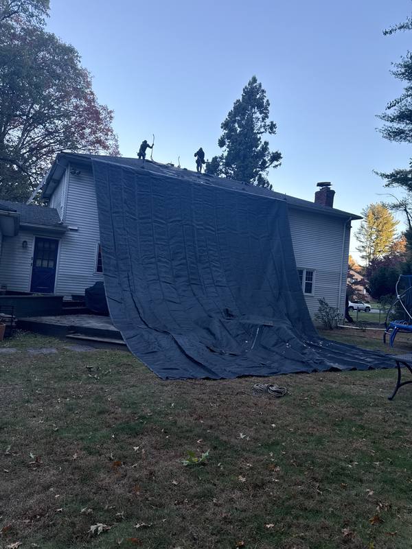 Full crew working on residential tear-off — NJ
