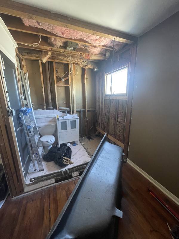 Interior remodel — bathroom gut and rebuild