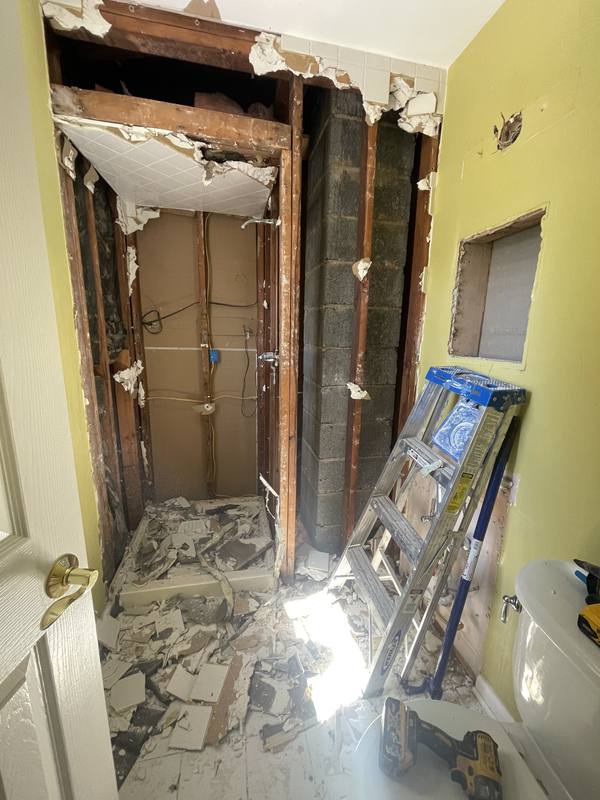 Interior renovation — drywall and structural work
